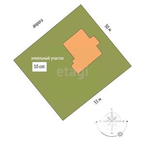 Дом 105м², 1-этажный, участок 10 сот.