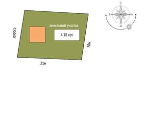 Дача 33м², 2-этажный, участок 4 сот.