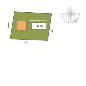 Дом 33м², 2-этажный, участок 4 сот.