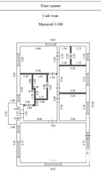 Коттедж 106м², 1-этажный, участок 10 сот.