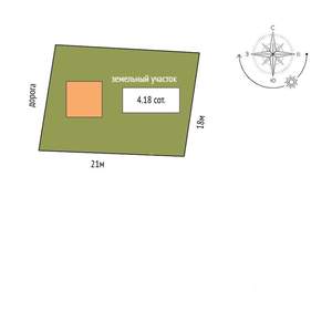 Дом 33м², 2-этажный, участок 4 сот.