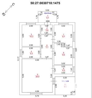 Дом 90м², 1-этажный, участок 6 сот.