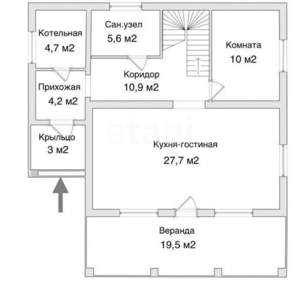 Дом 167м², 2-этажный, участок 5 сот.  