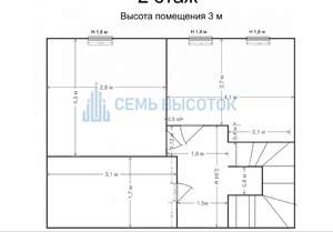 Дом 101м², 3-этажный, участок 1 сот.  