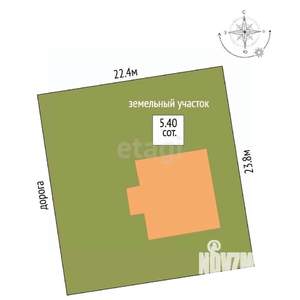 Дом 180м², 2-этажный, участок 6 сот.  