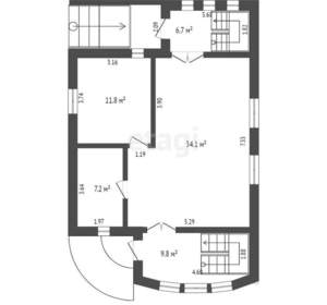 Дом 195м², 3-этажный, участок 8 сот.  