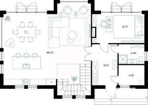 Коттедж 180м², 2-этажный, участок 6 сот.  