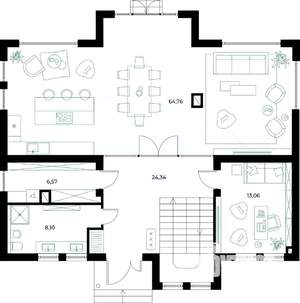 Коттедж 230м², 2-этажный, участок 12 сот.  