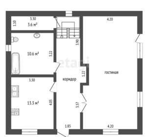 Дом 320м², 2-этажный, участок 9 сот.  