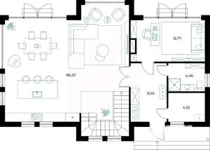 Коттедж 180м², 2-этажный, участок 6 сот.  