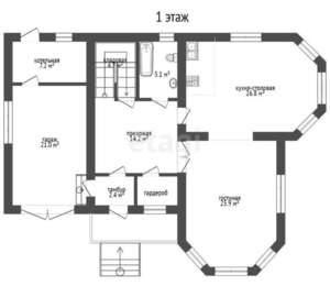 Дом 175м², 2-этажный, участок 7 сот.  