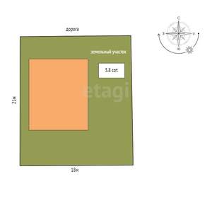 Дом 83м², 2-этажный, участок 4 сот.  