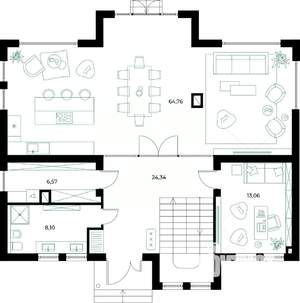 Коттедж 230м², 2-этажный, участок 12 сот.  