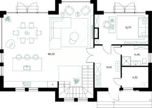 Коттедж 180м², 2-этажный, участок 6 сот.  