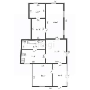 Дом 68м², 1-этажный, участок 7 сот.  