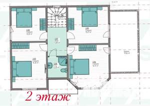 Коттедж 167м², 2-этажный, участок 6 сот.  