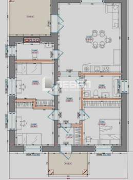 Дом 106м², 1-этажный, участок 6 сот.  
