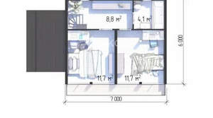Дача 86м², 2-этажный, участок 9 сот.  