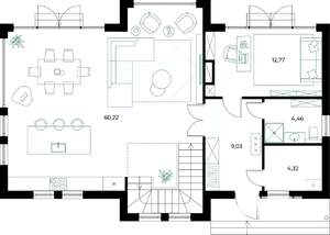 Коттедж 180м², 2-этажный, участок 6 сот.  