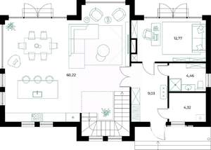 Коттедж 180м², 2-этажный, участок 6 сот.  
