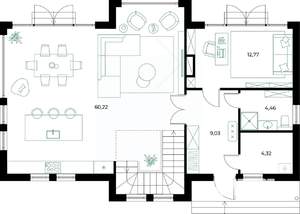 Коттедж 180м², 2-этажный, участок 6 сот.  