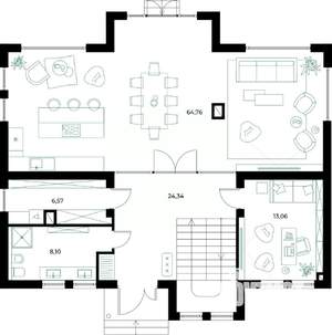 Коттедж 230м², 2-этажный, участок 6 сот.  