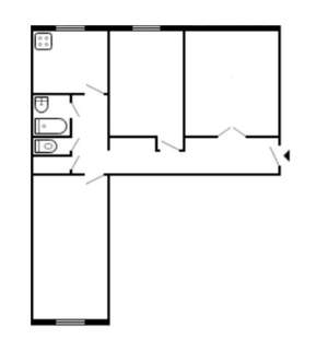 3-к квартира, на длительный срок, 70м2, 4/9 этаж