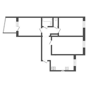 3-к квартира, на длительный срок, 68м2, 5/5 этаж