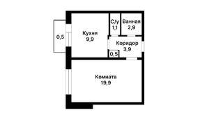 1-к квартира, на длительный срок, 39м2, 13/18 этаж