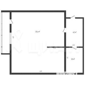 1-к квартира, на длительный срок, 33м2, 7/10 этаж