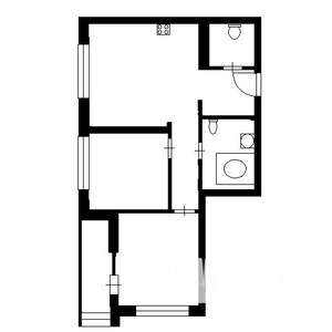 2-к квартира, на длительный срок, 44м2, 4/4 этаж