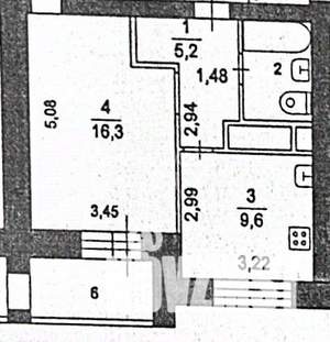 1-к квартира, вторичка, 37м2, 6/13 этаж