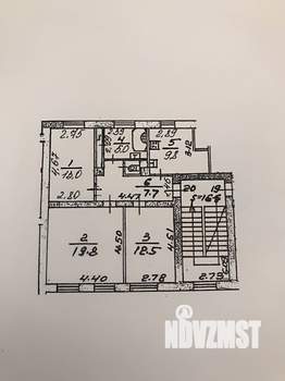 3-к квартира, вторичка, 69м2, 2/4 этаж