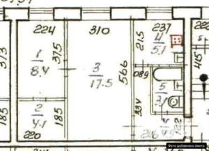 2-к квартира, вторичка, 43м2, 1/2 этаж