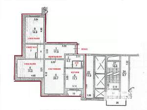 3-к квартира, вторичка, 87м2, 4/23 этаж