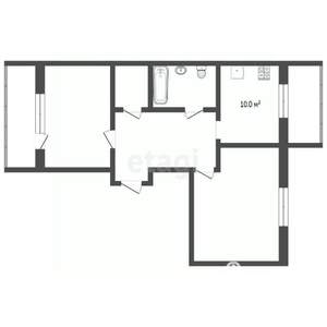 2-к квартира, вторичка, 63м2, 5/5 этаж