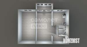 2-к квартира, вторичка, 44м2, 2/3 этаж
