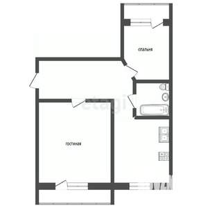 2-к квартира, вторичка, 48м2, 4/9 этаж