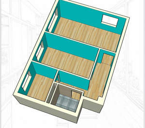 2-к квартира, вторичка, 46м2, 1/5 этаж