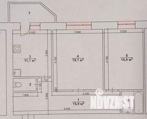 2-к квартира, вторичка, 65м2, 5/9 этаж