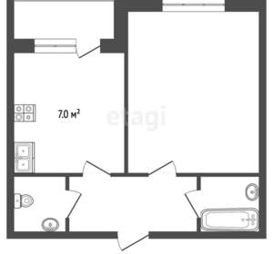 1-к квартира, вторичка, 34м2, 8/19 этаж
