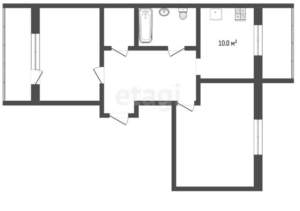 2-к квартира, вторичка, 63м2, 5/5 этаж