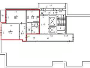 2-к квартира, вторичка, 56м2, 4/18 этаж