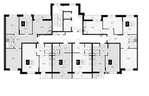 3-к квартира, строящийся дом, 68м2, 3/17 этаж