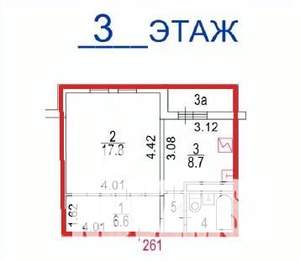 Студия квартира, вторичка, 38м2, 1/18 этаж