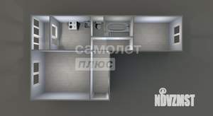 2-к квартира, вторичка, 48м2, 4/5 этаж