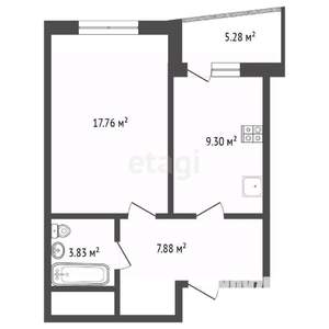 1-к квартира, вторичка, 38м2, 11/12 этаж