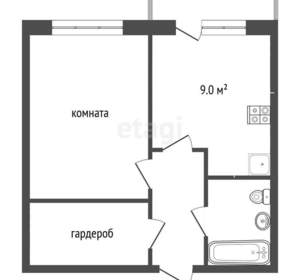 1-к квартира, вторичка, 37м2, 2/6 этаж