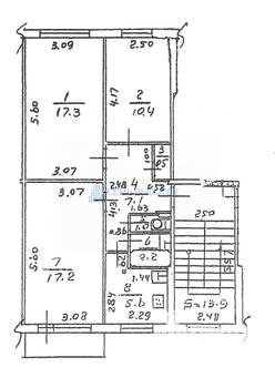 3-к квартира, вторичка, 61м2, 3/5 этаж