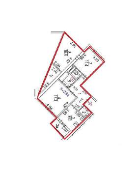 Студия квартира, вторичка, 53м2, 1/18 этаж